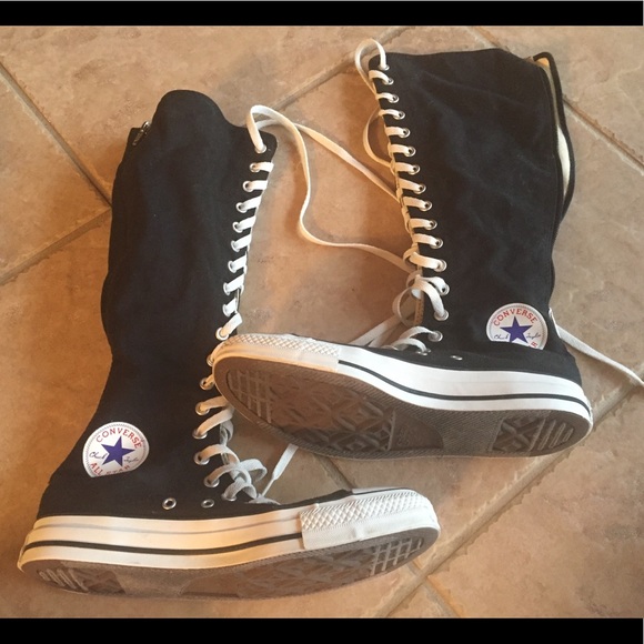 Converse | Shoes | Black Knee High Converse Chuck Taylor | Poshmark